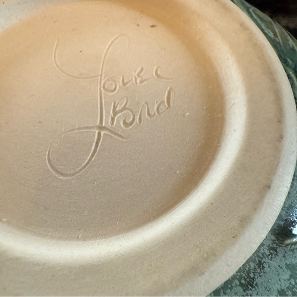 Louis Brud Handcrafted Pottery Bowl Art Pottery Vintage Blue - Picture 11 of 13